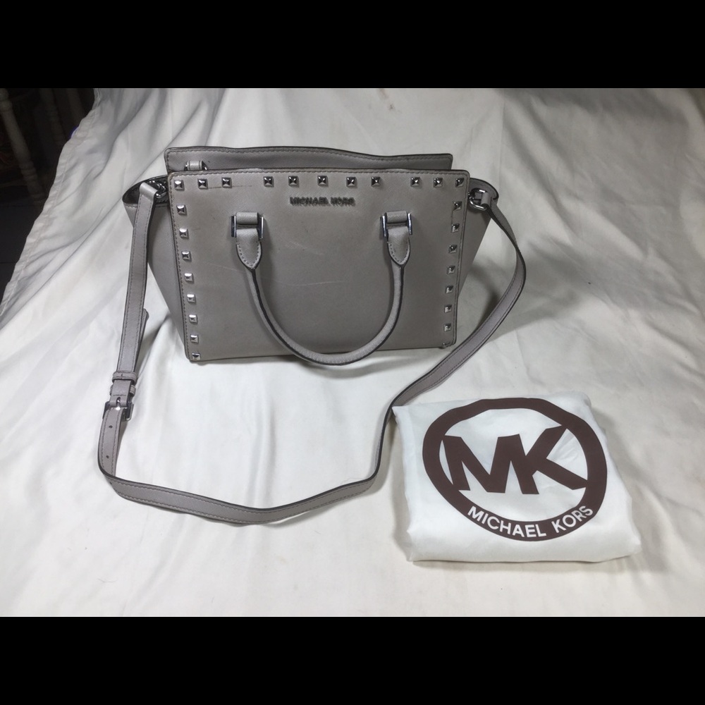 Michael Kors Studded Selma Satchel Handbag